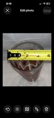 Vintage MCM Cerve Italy Pink Geometric 14 oz Highball Atomic Glass Tumbler-EUC