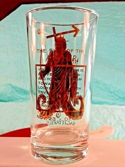 Vintage SAGITTARIUS Sign Of The Archer Cocktail Glass Zodiac Horoscope Astrology