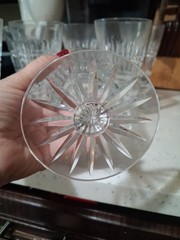 Vintage 50s Seneca Glass Crystal Renaissance Wine Water Stems Set/8 6″ H 8 oz