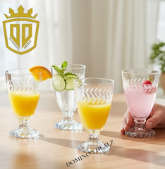 Anchor Hocking Laurel Gray Cut Boopie Footed Juice Glasses Set of 4 Vintage