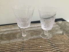 Royal Diamond by Fine Arts Crystal Wine 4 5/8»X 2 7/8» + juice glass 4 1/4X2.5