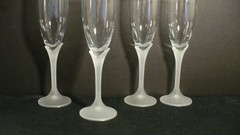 Mikasa Alexandra Frosted 8 3/4″ Champagne Glasses or Flutes – 4
