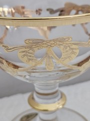 Vintage Vetri Artistici Real 24KT Gold Trim Glass