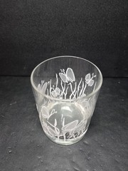 Georges Briard Butterfly Rocks Cocktail Glass Textured Single Vintage 4”