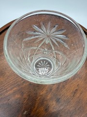 Vintage Anchor Hocking Prescut Clear 3-1/2” Flared Oatmeal Flat Juice Glass