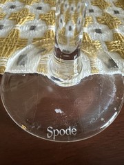 Portmeirion Botanic Garden-Spode-Trad Mr&Mrs, Groom Wine Goblets-10 GLASSES