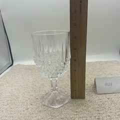 Fostoria Crystal Stratton Pattern Water Goblet 6 1/2″ HEAVY & BEAUTIFUL