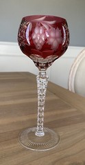AJKA Crystal – Marsala – Hock Wine Glass – Red – 8 1/4” – Great!