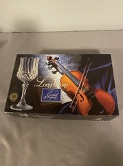 Longchamp 24% Lead Crystal D’Arques 4 Wine Glasses 5 3/4 oz. Used read desc