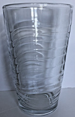 Vintage Libbey Orbita Waves Clear Glass Tumblers 16 Oz Set of 4
