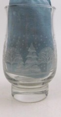 Arby’s Winter Scene  Glass  Tumbler  Holiday Winter Trees Birds Snow