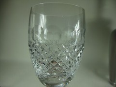 Set of 3 High Quality Cut Crystal Wine Glasses 5 3/4″H
