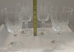 12 Mont Royale Crystal Stemware 4 Each: Water, Wine & Dessert Glasses