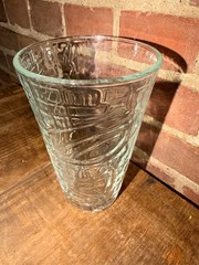 Libbey Clear Tiki Statue Tumbler Glass Hawaiian Cocktail Pint 20 oz Bar Drinks