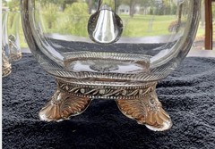 Rare-EAPG pitcher and tumblers cut by U.S. Glass in clear Jewel; Lacy Medallion