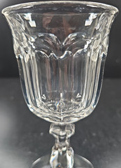 6 Imperial Glass Old Williamsburg Clear Water Goblets Vintage Stemware Retro Lot