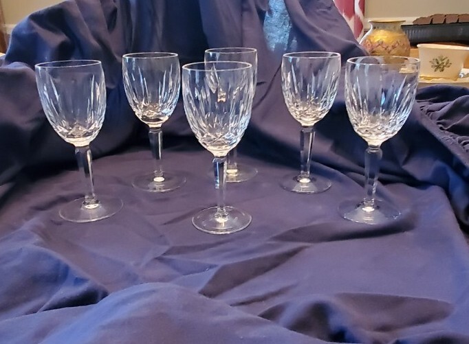 Set Of 6 Waterford Crystal Wine Glasses ….BALLYMORE Pattern