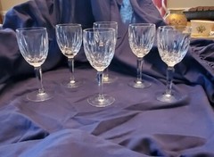 Set Of 6 Waterford Crystal Wine Glasses ….BALLYMORE Pattern