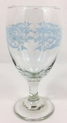 Set 2 Libbey SNOWFLAKE Wine Goblets 7″ 16oz Ice Tea Winter Snow Xmas Vtg USA NWT