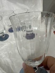 Set Of 5 Glasses For Water Or Juice Clear Vtg