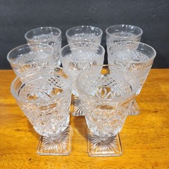 Imperial Glass ‘Cape Cod’ Clear Glass Footed Water Goblets Vintage Elegant Glass
