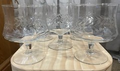 Etched Glass Goblets