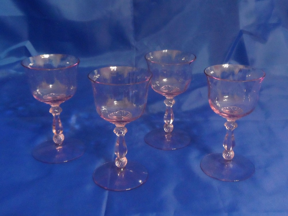 Heisey PENN CHARTER HAWTHORNE LIQUOR COCKTAIL GLASSES 4-3/4″ Signed