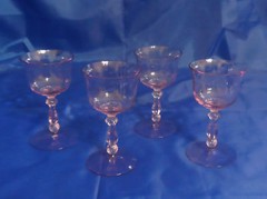 Heisey PENN CHARTER HAWTHORNE LIQUOR COCKTAIL GLASSES 4-3/4″ Signed
