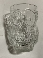 Libbey Vintage Owl Shaped Tumbler Glass 1970s Clear Glass 4.5 Inch EUC 10oz