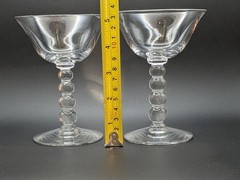 2 Vtg Imperial Glass Candlewick Stem Martini Champagne Wine Sherbet 4Oz Glasses