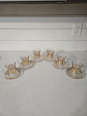 Vintage «Red Kitchen» Glassware Set In Original Box Retro 12 Piece