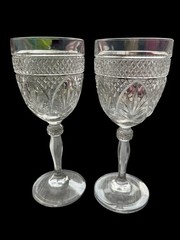 Crystal D’Arque Clear Vintage Water Wine Goblet Set Of 6 Beautiful