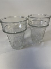 Vintage Libbey icecream cone serving cups glass party tumbler 1970’s set of two