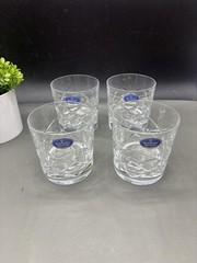 Royal Doulton Aurora Double Old Fashioned Crystal Glasses (Set Of 4)