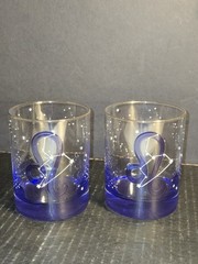 Culver 22k Gold Rim Aries Astrological Zodiac Sign Blue Outside Bottom.