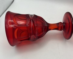 Vintage Fostoria Argus Ruby Red Wine Glasses MCM Set of 4