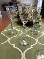 Libbey Rock Sharpe Arctic Rose Goblets 6-3/4”H (6-Total)
