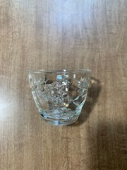 Lot of 4 Clear Glass Flowered And Various Patterns