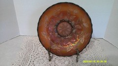 Vintage Fenton Carnival Glass «Holly & Berry»» Pattern 8″ Bowl