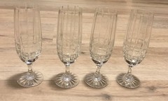 Set of 4 – Crystal Fluted Champagne Glassware