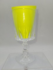 Cristal d’ Arques Durand Louvre Lead Crystal White Wine Goblet 5 3/8″ Tall