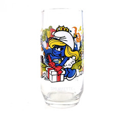 Smurfette Smurfs Drinking Glass Tumbler Wallace Berrie 1983 Peyo Vintage
