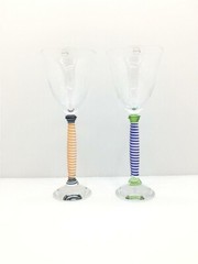 Salviati Wine Glasses Venetian Pair Glassware Drinkware