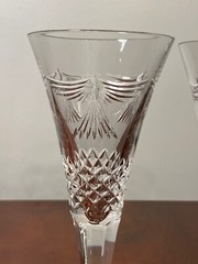 Set 2 Vintage WATERFORD CRYSTAL Millennium Peace Doves Champagne Toasting Flutes