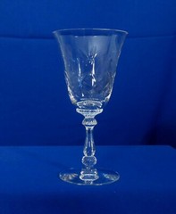 Heisey Barcelona Water Goblet Cut 941 Fan Dots Bowl Stem 3408 USA bfe3116