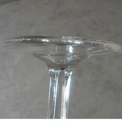 EAPG Gillinder & Sons No 46 Rail Fence Band Water Goblet Clear Antique Glass