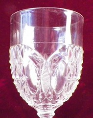 Group Thumbprint Goblet West Virginia Glass Mfg Co 225 Paneled 1899 #32
