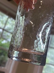 Libbey Crisa Tumbler Glasses With Pebbled, Pinched Sides 6” Set Of 6 NICE!