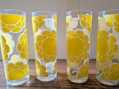 Vintage Set of 4 Iced Tea/Lemonade Tumblers 6-7/8″