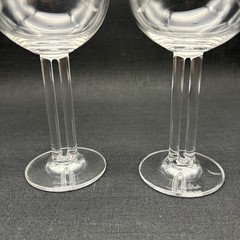 Rare Set of 2 Rosenthal Studio Line Cupola Double Stem 7″ Crystal Wine Glasses